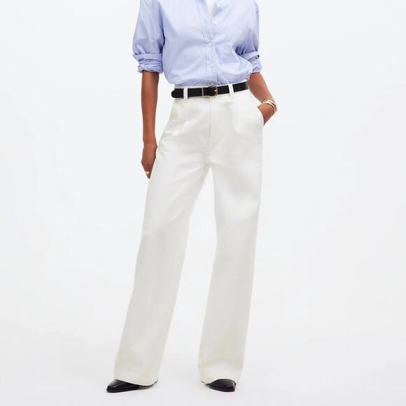 Madewell The Harlow Wide Leg Jean High Rise Airy Denim Edition Tile White NWT 23 - Picture 1 of 10